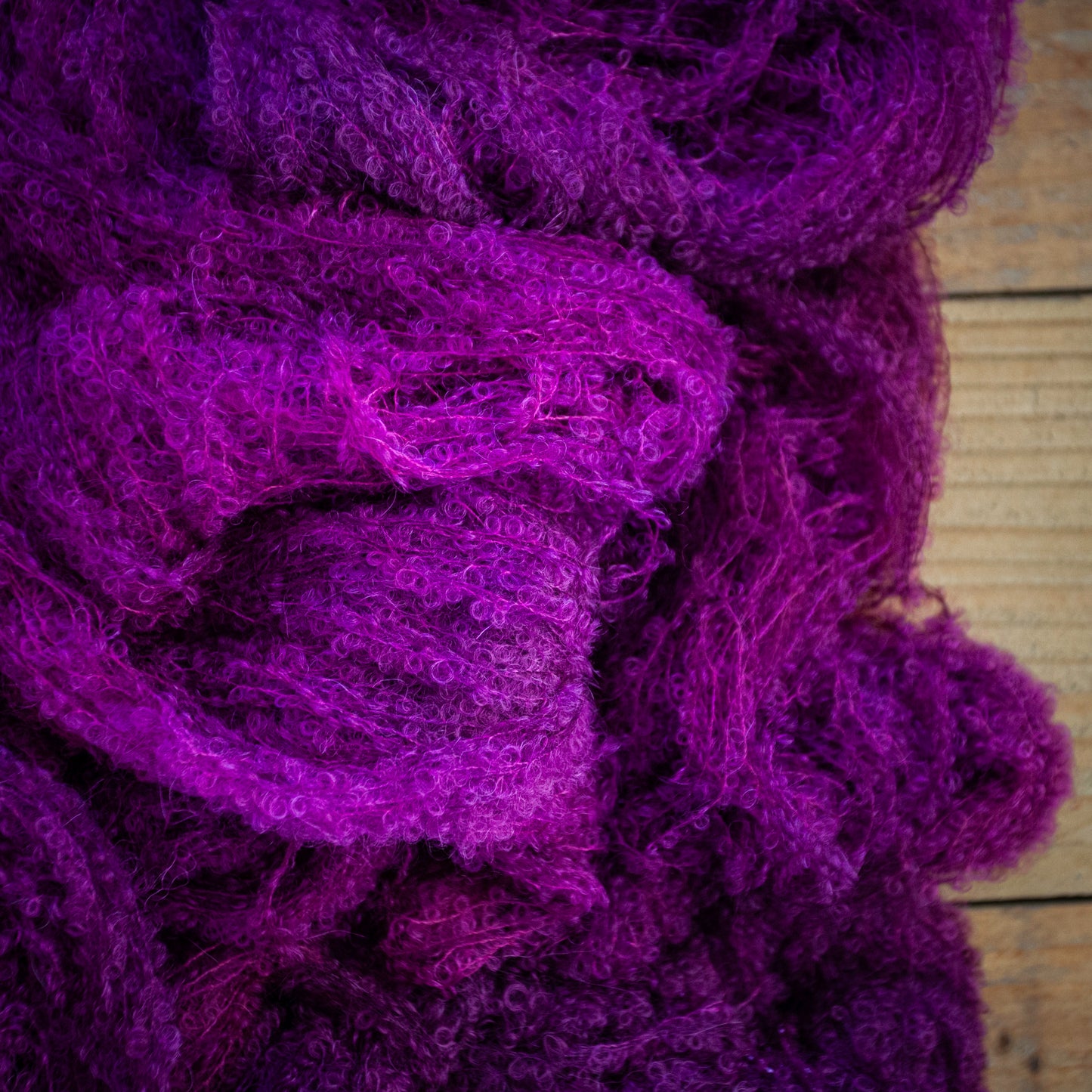 Alpaca boucle hand dyed yarn - Ready to Ship