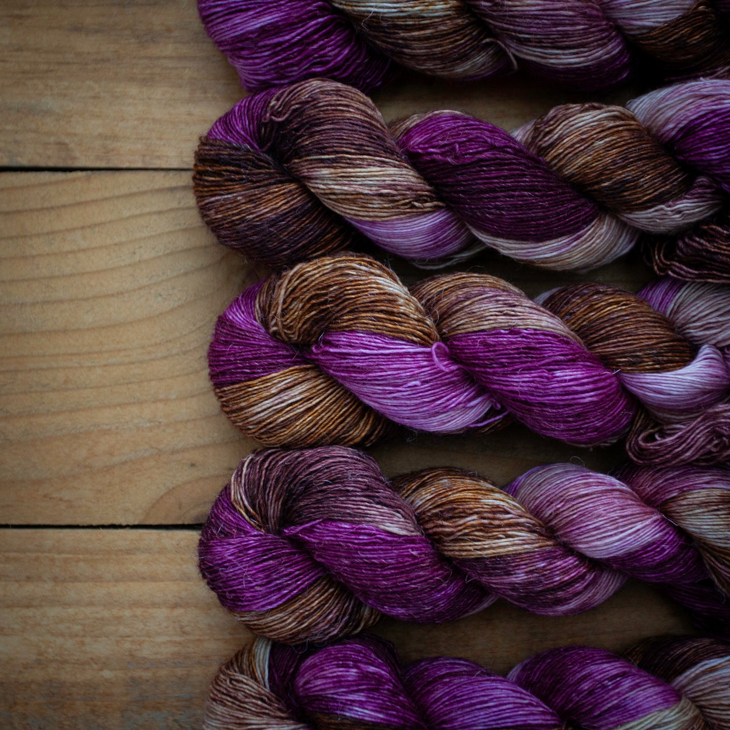 Superwash Merino / Linen single ply - hand dyed yarn - Ready to Ship