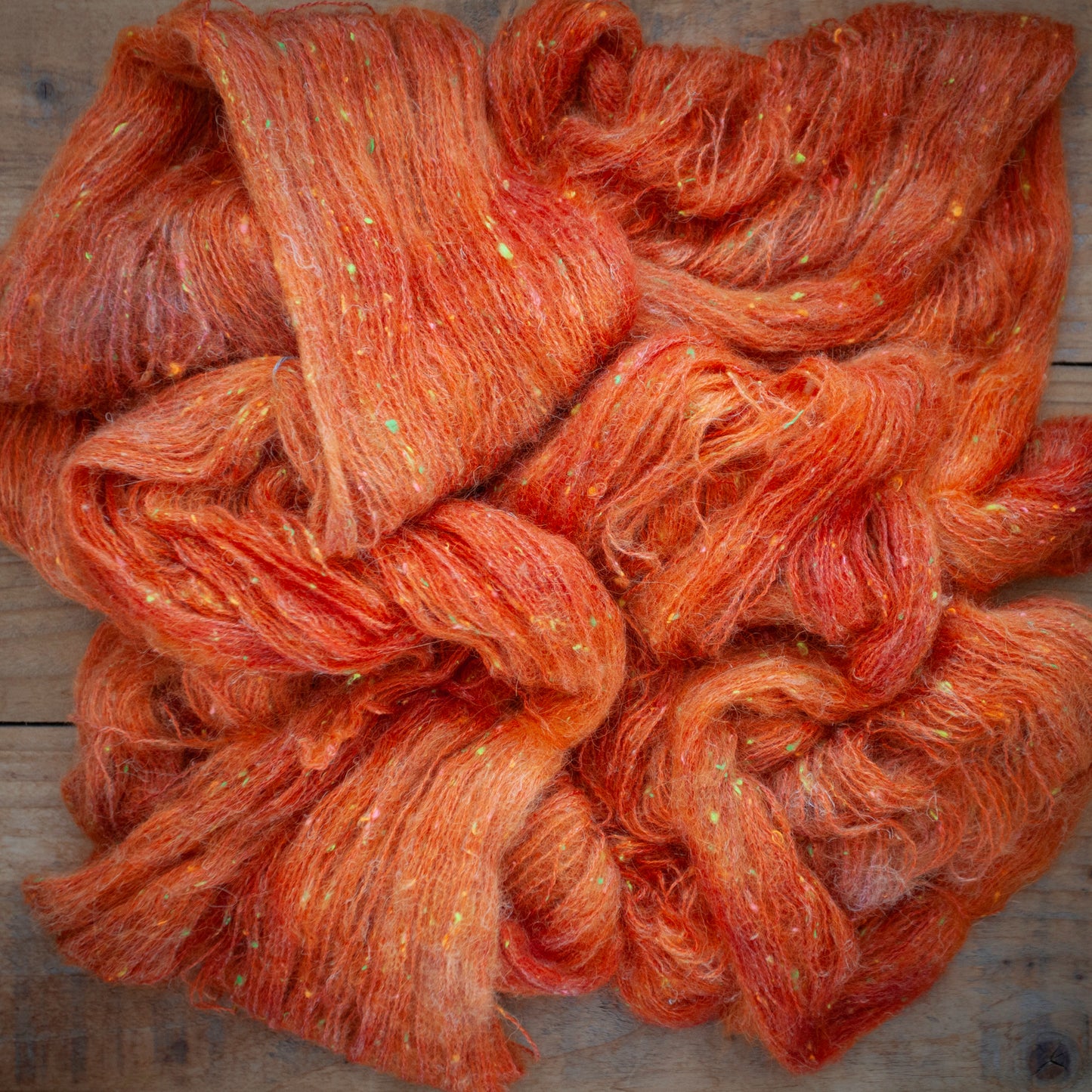 Superwash Merino/Alpaca Neon Tweed - fingering weight - hand dyed yarn - Ready to Ship