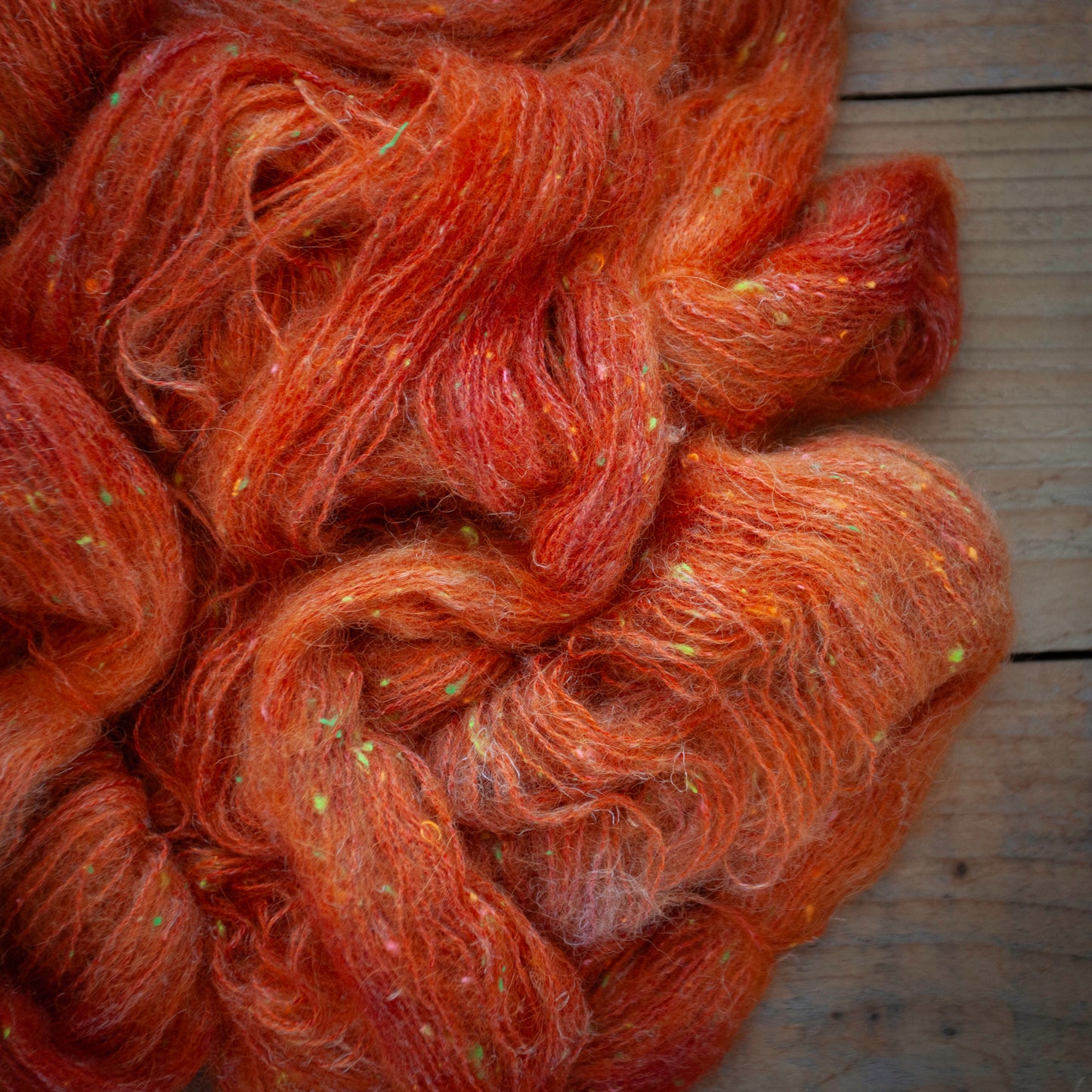 Superwash Merino/Alpaca Neon Tweed - fingering weight - hand dyed yarn - Ready to Ship