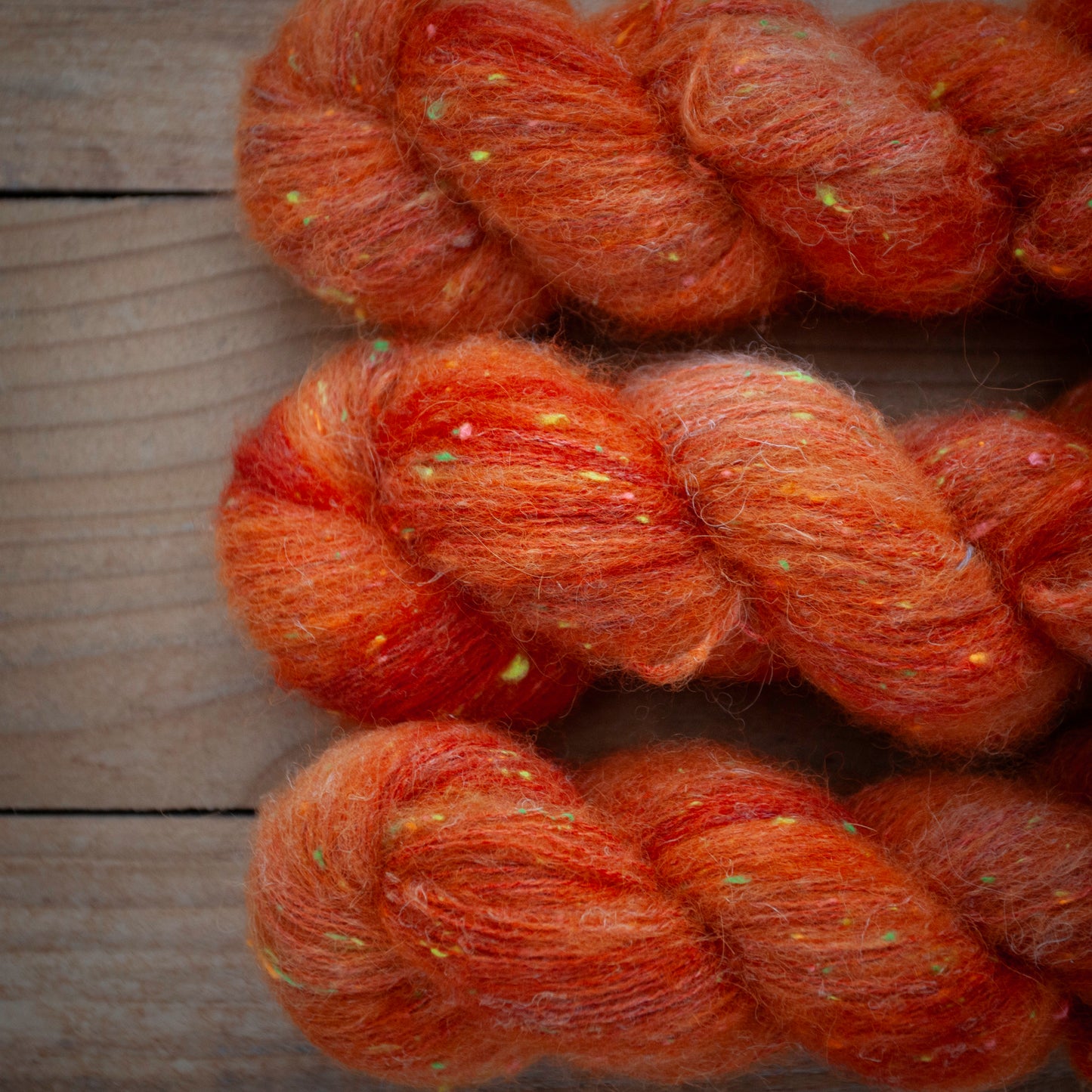Superwash Merino/Alpaca Neon Tweed - fingering weight - hand dyed yarn - Ready to Ship