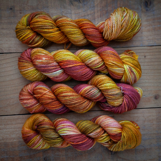 Superwash Merino/Cashmere/Nylon - Aran weight - hand dyed yarn - Ready to Ship