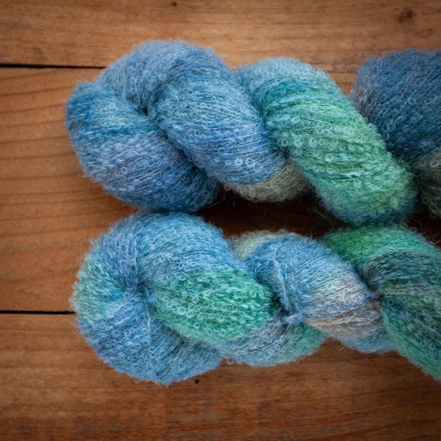 Alpaca boucle hand dyed yarn - Ready to Ship