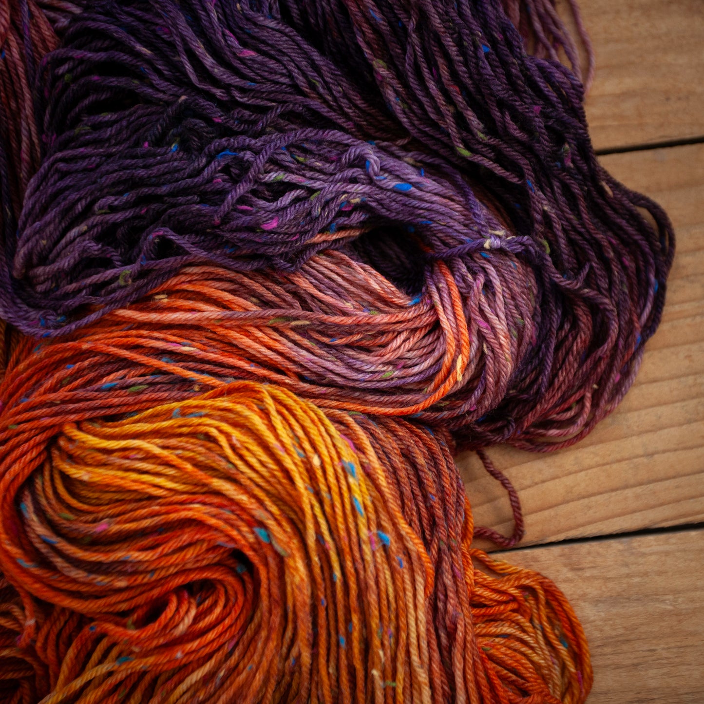 Superwash Merino multi-coloured tweed DK hand dyed yarn - Ready to Ship