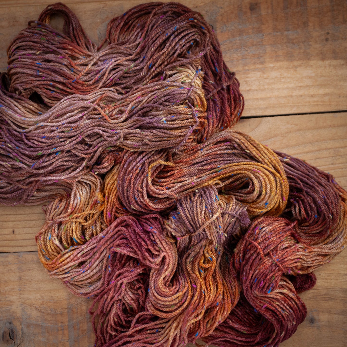 Superwash Merino multi-coloured tweed DK hand dyed yarn - Ready to Ship