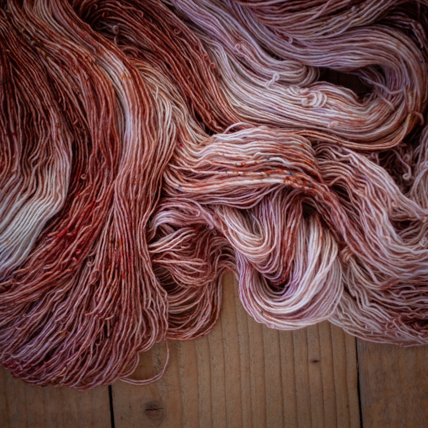 Superwash Merino / Linen single ply - hand dyed yarn - Ready to Ship