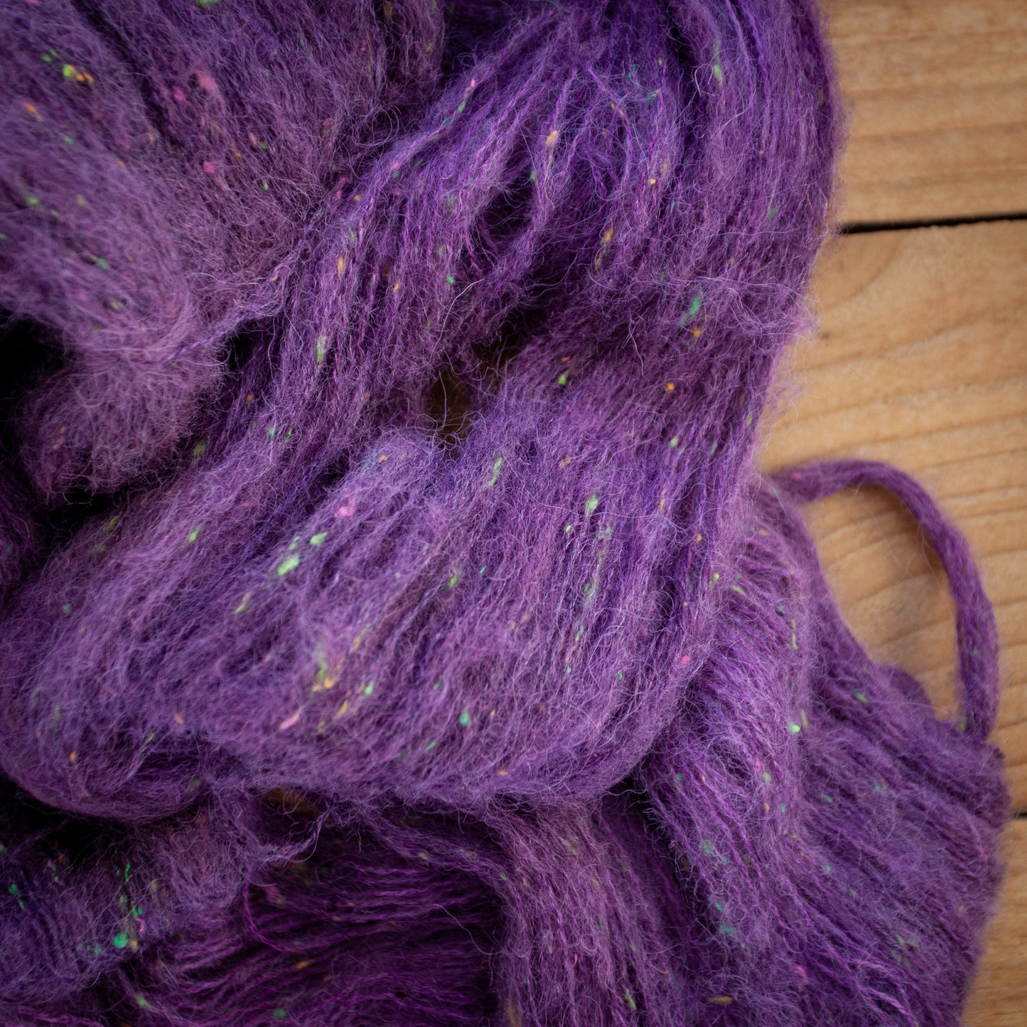 Superwash Merino/Alpaca Neon Tweed fluff - fingering weight - hand dyed yarn - Ready to Ship