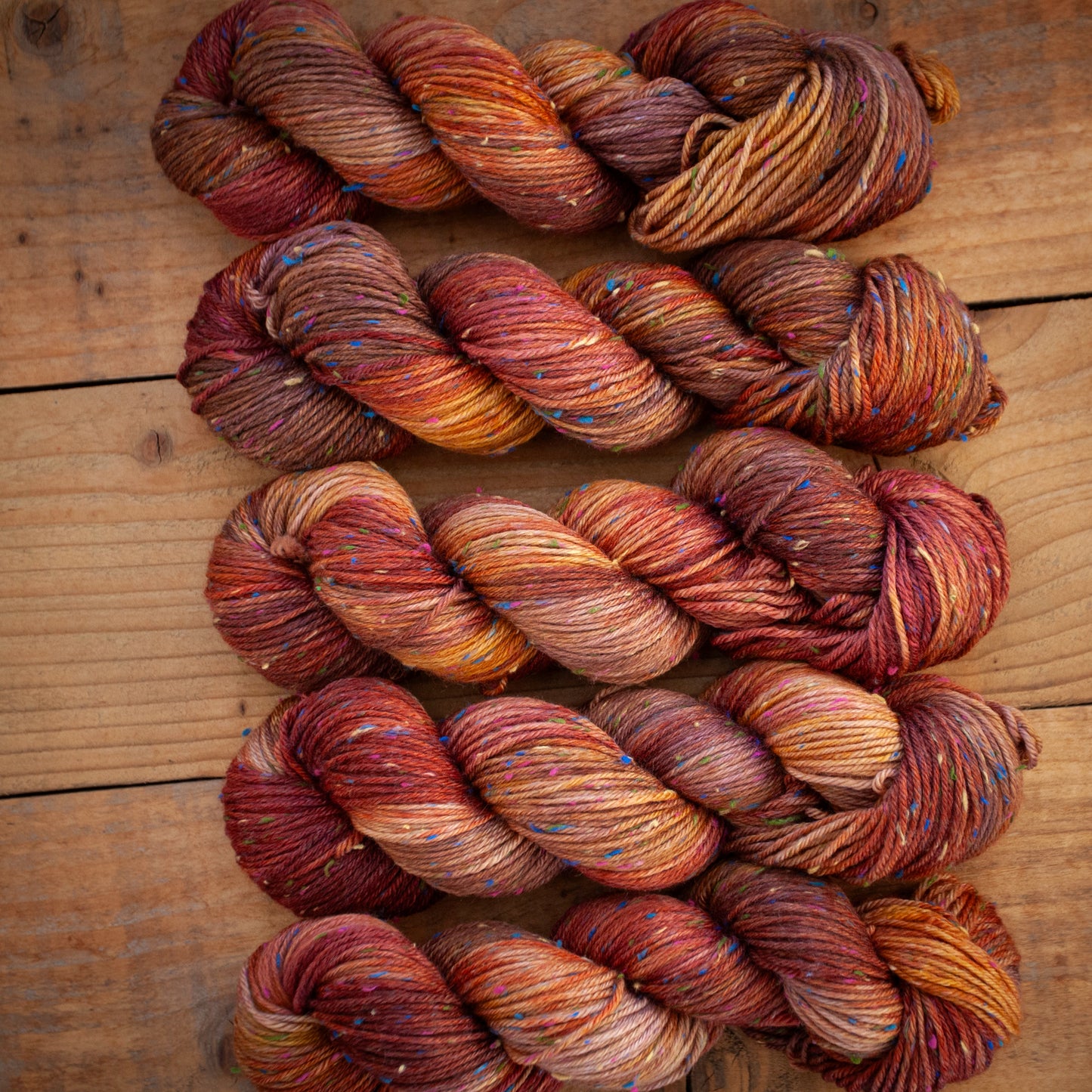 Superwash Merino multi-coloured tweed DK hand dyed yarn - Ready to Ship