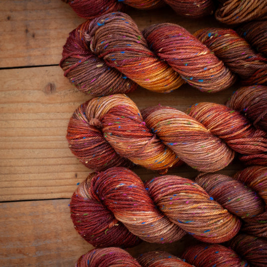 Superwash Merino multi-coloured tweed DK hand dyed yarn - Ready to Ship