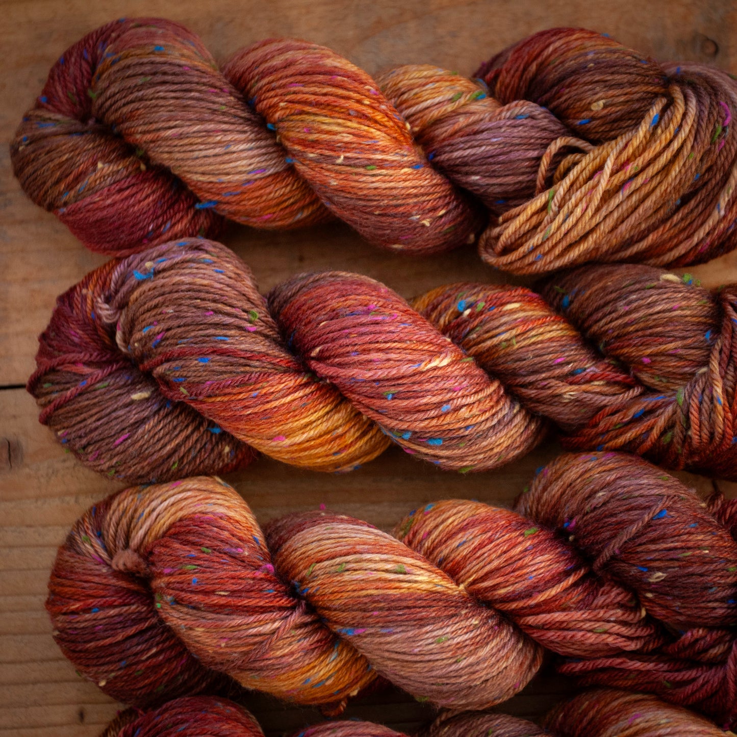 Superwash Merino multi-coloured tweed DK hand dyed yarn - Ready to Ship