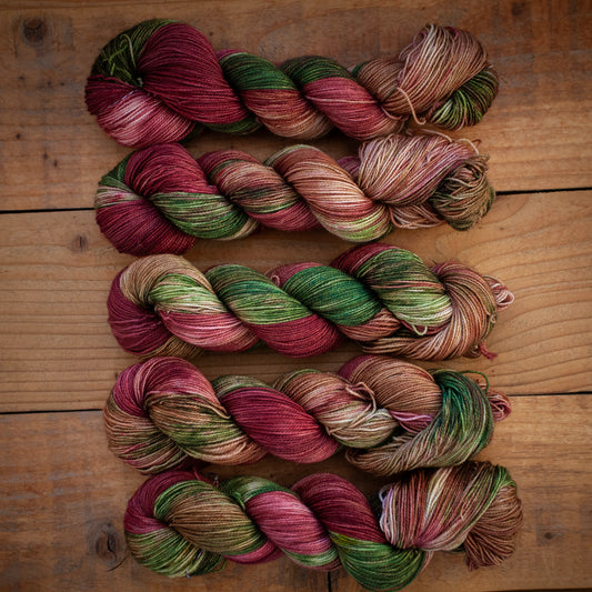 Superwash Bluefaced Leicester (BFL)/Nylon High Twist 4ply hand dyed yarn - sock weight - Ready to Ship