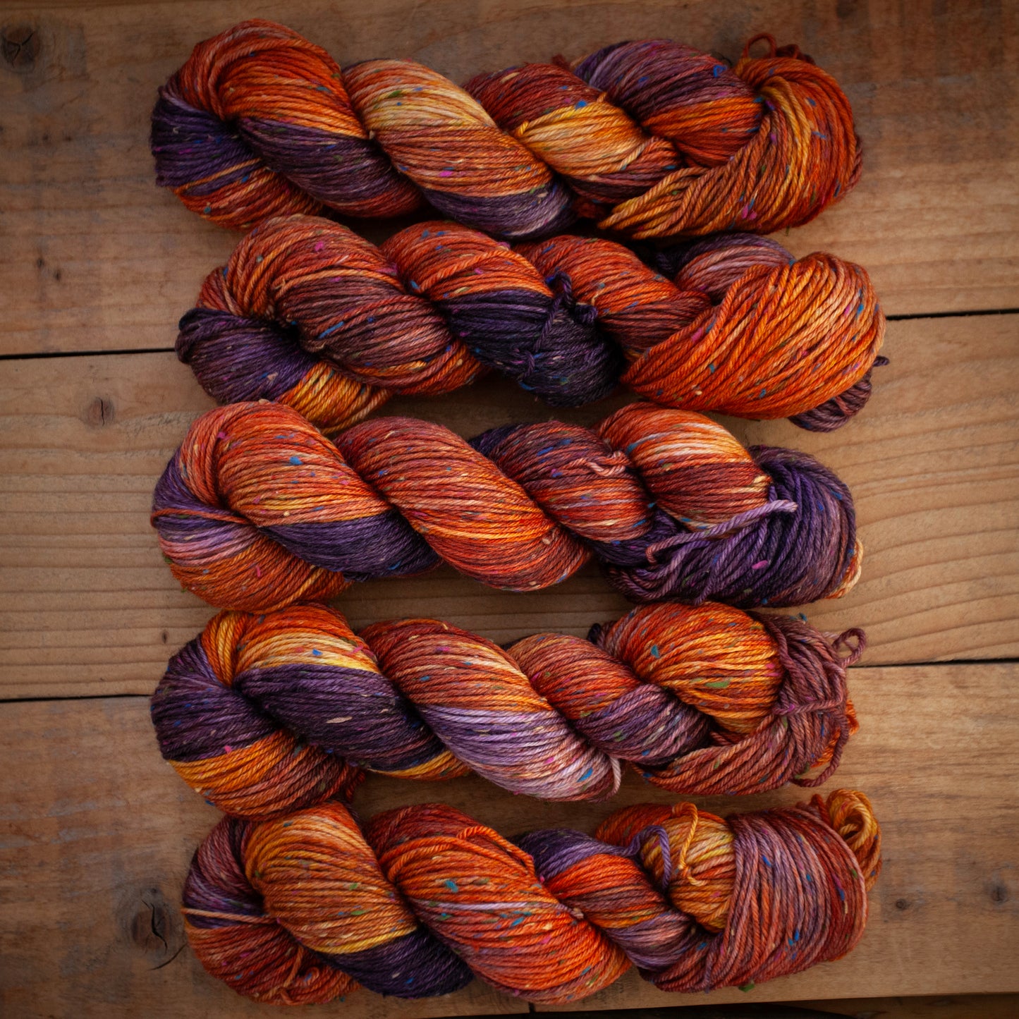 Superwash Merino multi-coloured tweed DK hand dyed yarn - Ready to Ship