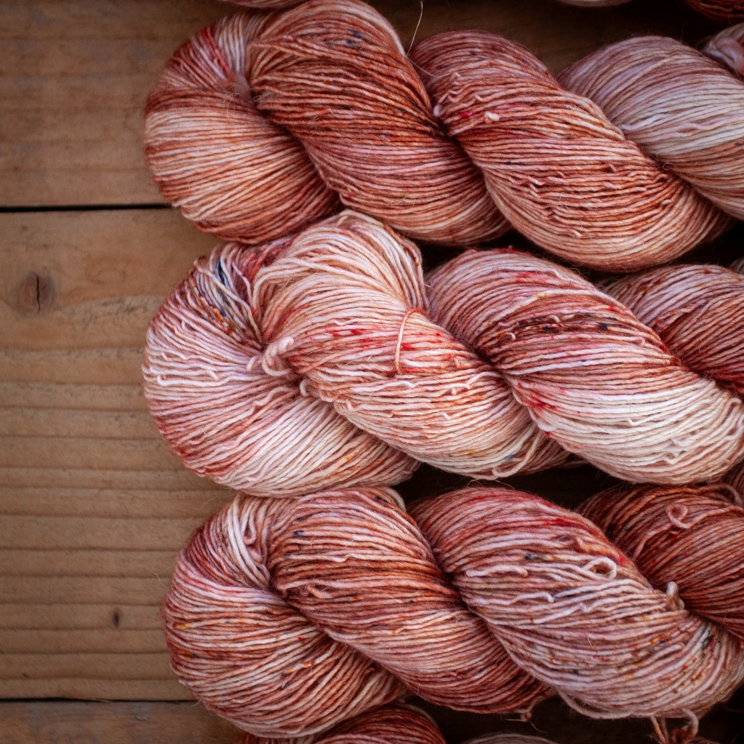 Superwash Merino / Linen single ply - hand dyed yarn - Ready to Ship