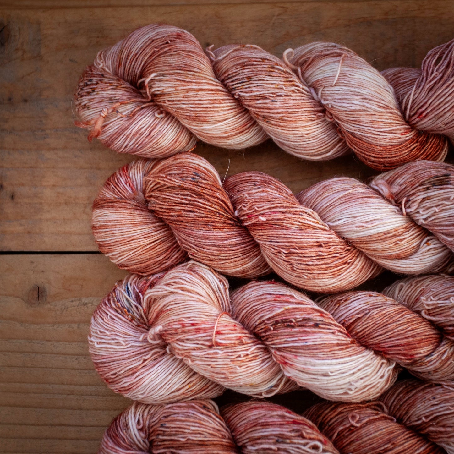 Superwash Merino / Linen single ply - hand dyed yarn - Ready to Ship