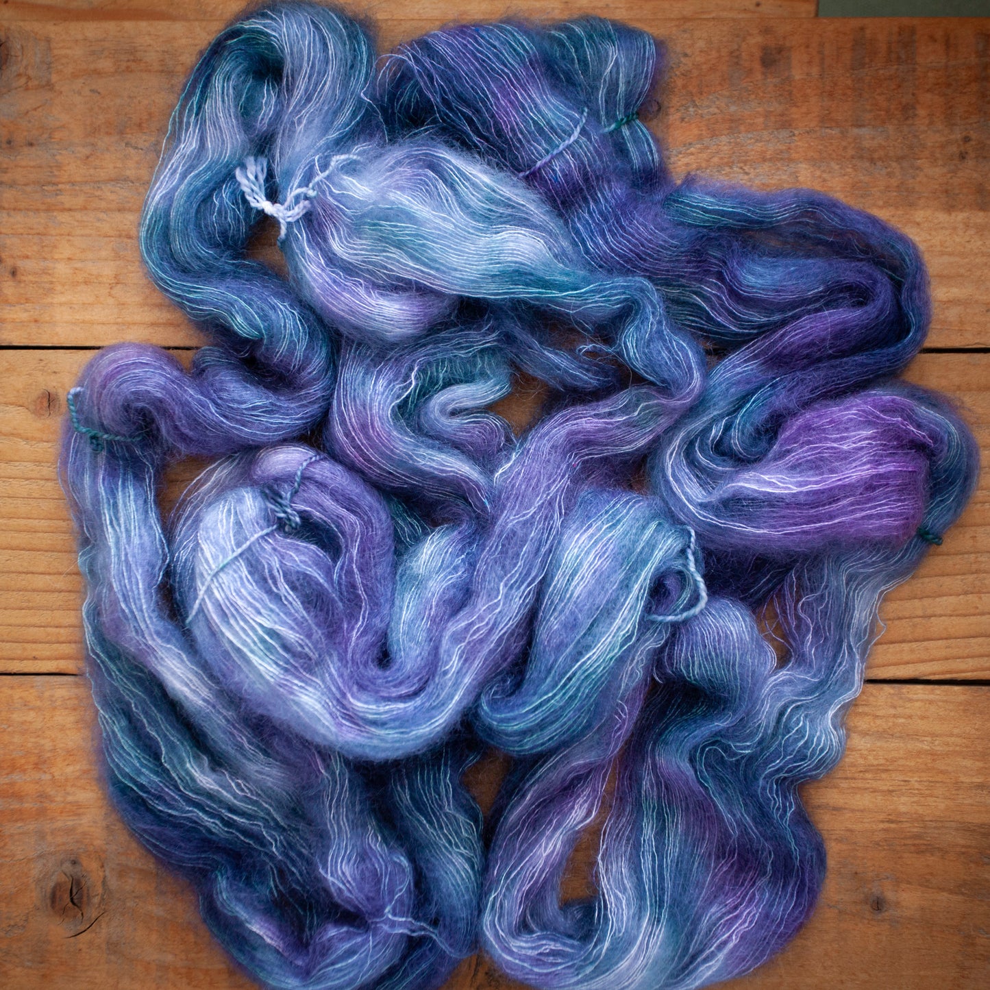 Kid Silk Mohair - lace weight - hand dyed yarn - Ready to Ship