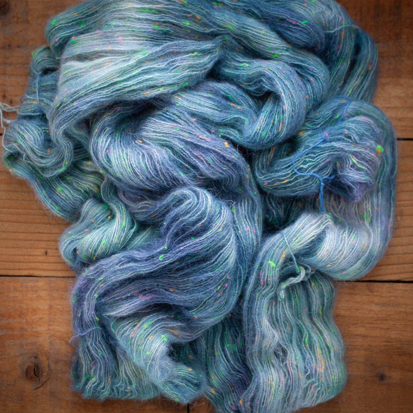 Superwash Merino/Alpaca Neon Tweed fluff - fingering weight - hand dyed yarn - Ready to Ship