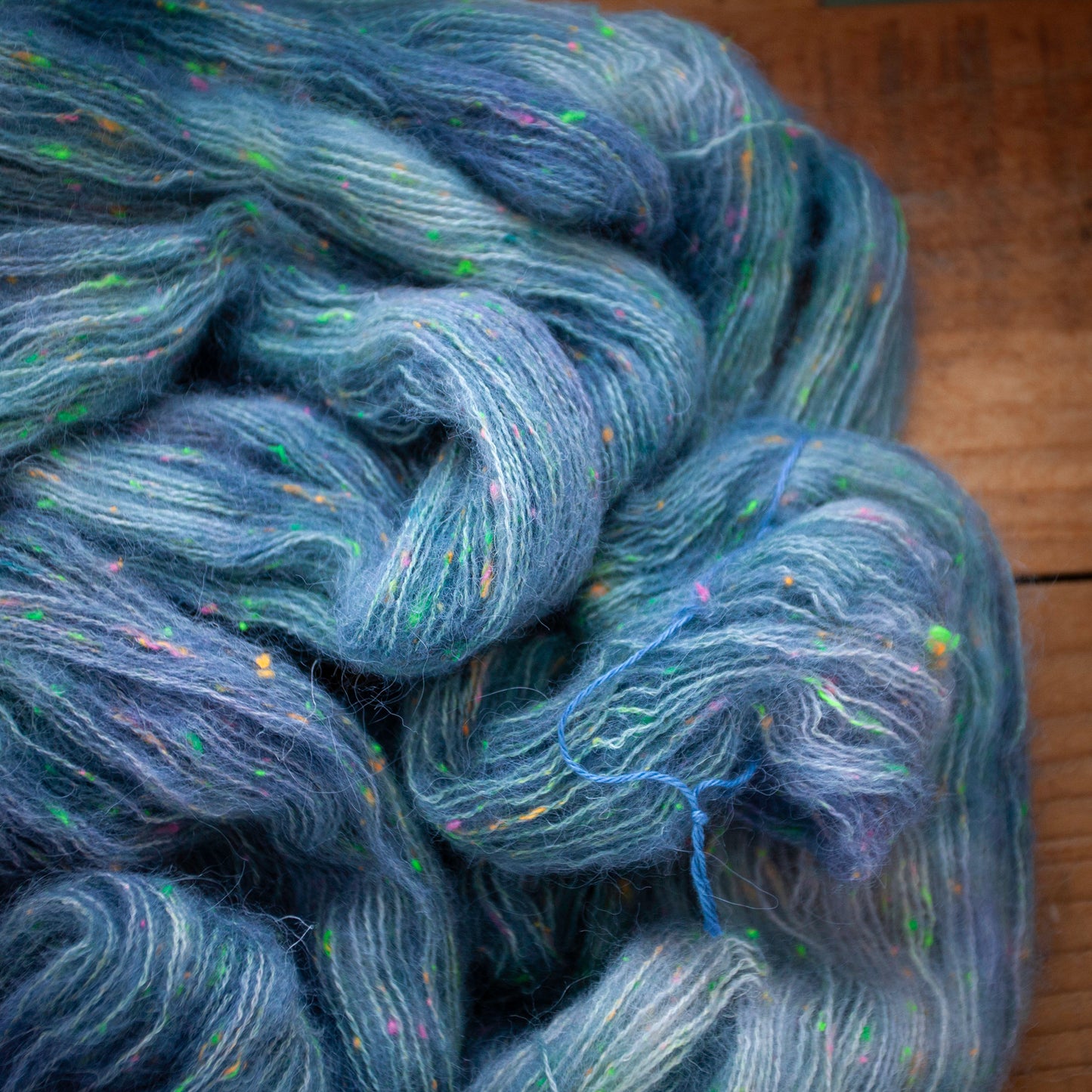 Superwash Merino/Alpaca Neon Tweed fluff - fingering weight - hand dyed yarn - Ready to Ship