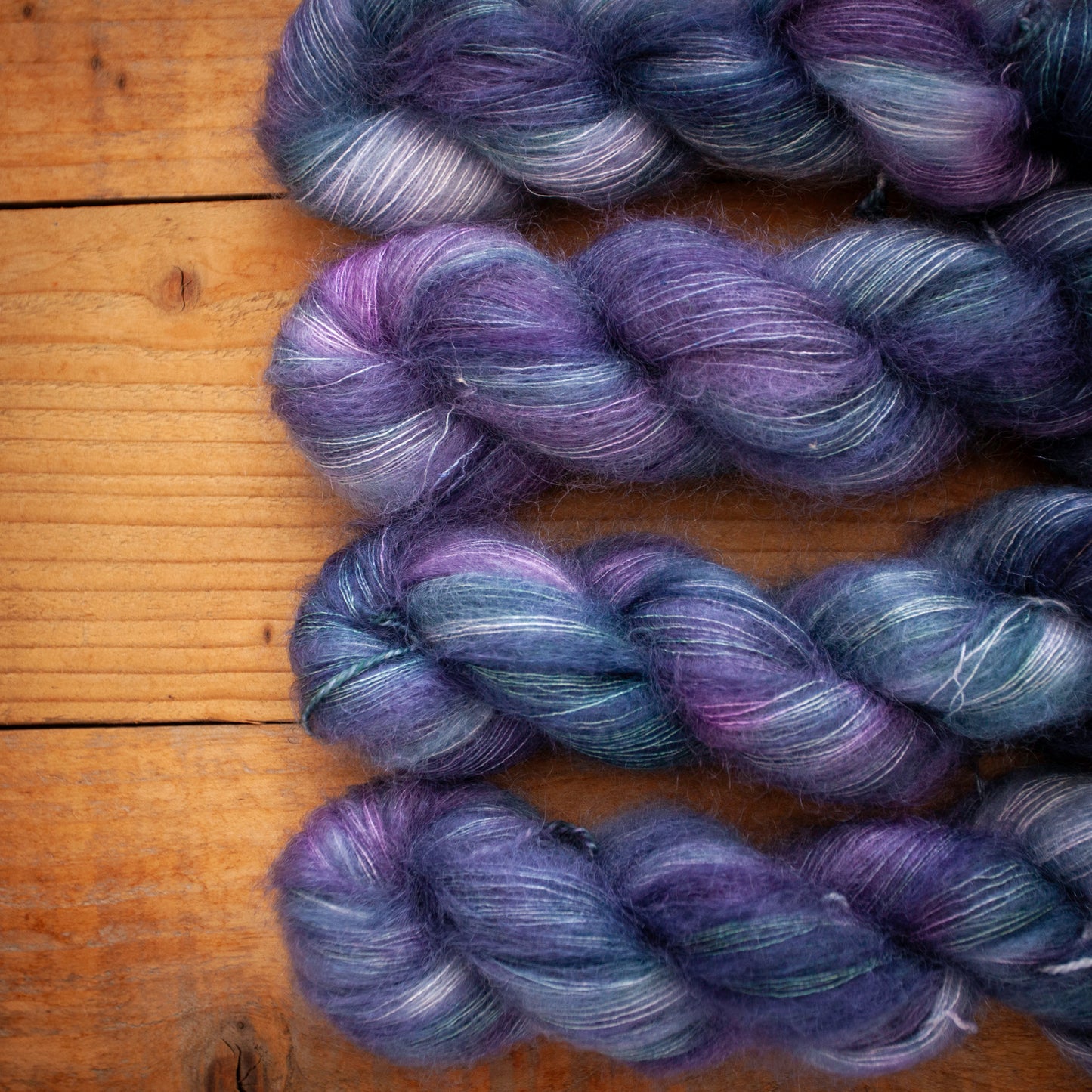 Kid Silk Mohair - lace weight - hand dyed yarn - Ready to Ship