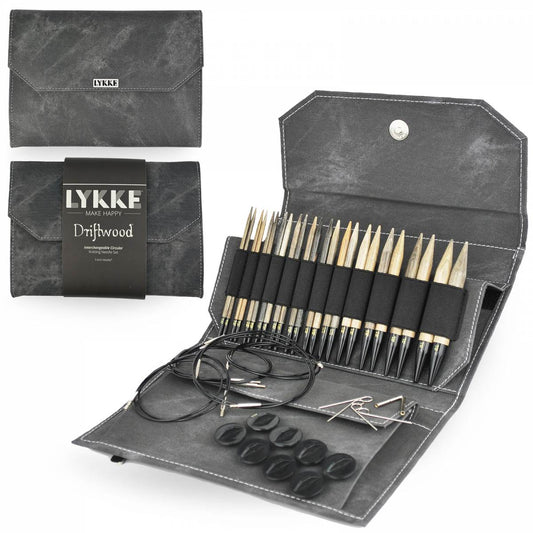 Lykke Driftwood 5" Full Interchangeable Needle Set – Grey Denim