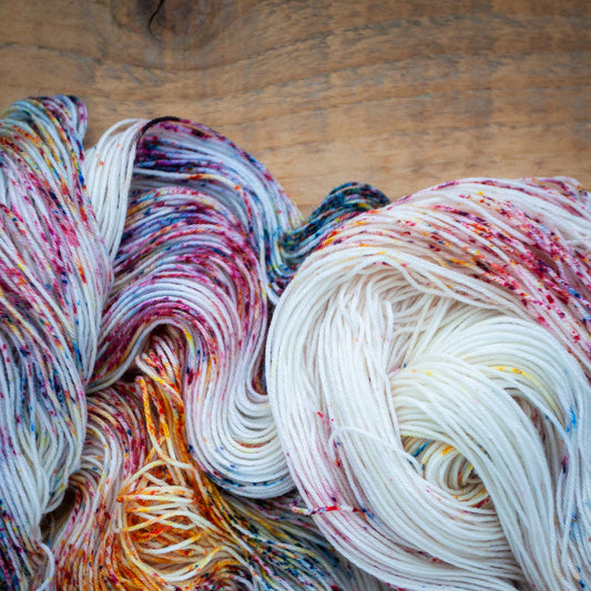 "Ice cream sprinkles" - ready to ship - Sock Superwash Merino/Nylon