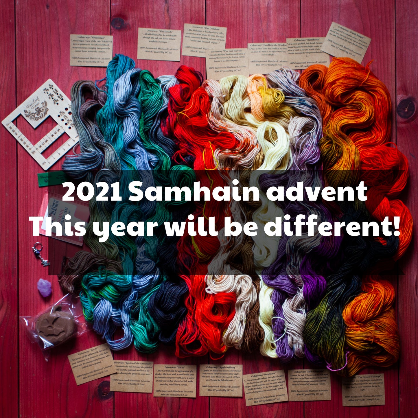 2023 Halloween yarn advent calendar "13 days of Samhain"